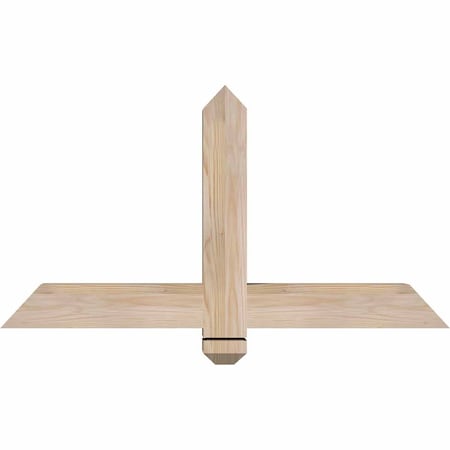 Ekena Millwork Eugene Smooth Timber Gable Bracket, Douglas Fir, 36"W x 19"H x 3 1/2"D x 3 1/2"F, 13/12 Pitch GBW036X19X0404EUG00SDF